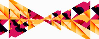 Birleştirilmiş açısal ve eğri şekilli soyut geometrik çizimler, pürüzsüz eğimli dinamik bileşimler ve kalın karşıtlıklar