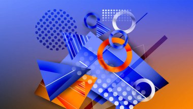 Yaratıcı üçgenler ve daireler bileşimi