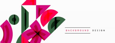 Soyut geometrik arkaplan şekilleri modern ve simetrik bir model oluşturur. Kalın kontrast, pürüzsüz gradyanlar, dinamik kompozisyon, fütüristik stil