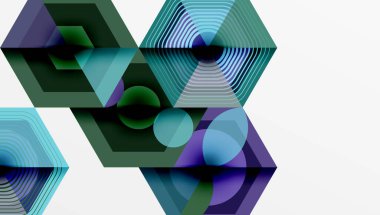 Altıgenler tasarımı geometrik soyut arkaplan