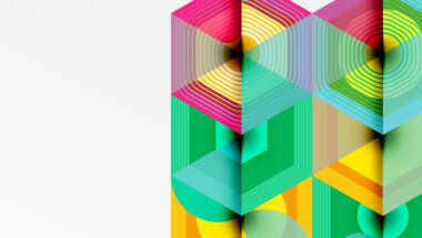 Yaratıcı altıgenler geometrik şekiller tasarımı