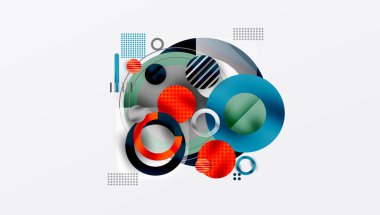 Soyut arkaplan - pürüzsüz eğimleri ve şeffaflığı olan katmanlı geometrik şekiller