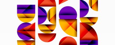 Minimum geometrik soyut arkaplan. Çember kare ve üçgen tasarımı