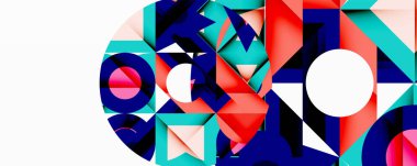 Birleştirilmiş açısal ve eğri şekilli soyut geometrik çizimler, pürüzsüz eğimli dinamik bileşimler ve kalın karşıtlıklar