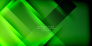 Gölge çizgileri olan etkileyici bir poster. Özellikler teknolojisi, minimalist ve iş temaları, parlak canlı renk şemaları