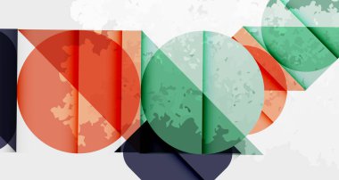 Kareler, daireler, üçgenler ve kumlu, gürültülü doku. Duvar Kağıdı, Sancak, Arkaplan, Kart, Kitap İllüstrasyonu, İniş Sayfası