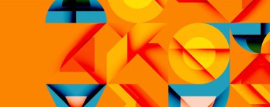 Çemberler soyut arkaplan çizgilerini kareler