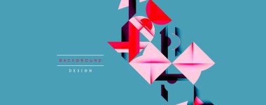 Minimum geometrik soyut arkaplan. Çember kare ve üçgen tasarımı