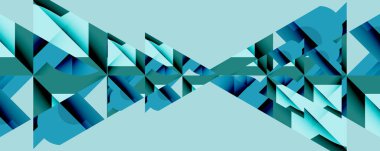 Daireler, yarı daireler, kareler ve yuvarlak üçgenler. Duvar kağıdı, afiş, arkaplan, kart, kitap illüstrasyonu, iniş sayfası için geometrik mozaik mozaik desen soyut arkaplan