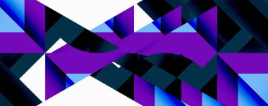 Daireler, yarı daireler, kareler ve yuvarlak üçgenler. Duvar kağıdı, afiş, arkaplan, kart, kitap illüstrasyonu, iniş sayfası için geometrik mozaik mozaik desen soyut arkaplan