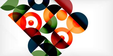 Renkli çember soyut arkaplan. Duvar kağıdı, afiş, sunum, arkaplan şablonu