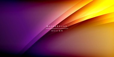 Gölge çizgileri olan etkileyici bir poster. Özellikler teknolojisi, minimalist ve iş temaları, parlak canlı renk şemaları