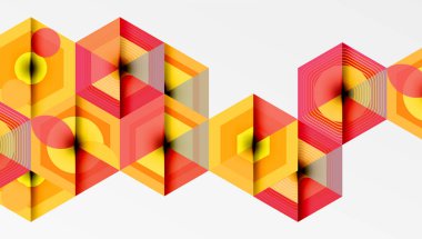 Yaratıcı altıgenler geometrik şekiller tasarımı