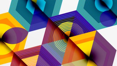 Yaratıcı altıgenler geometrik şekiller tasarımı