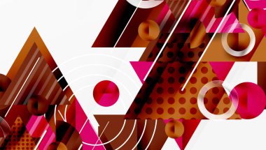 Parlak soyut arkaplan - parlak eğim tonlarıyla katmanlı üçgenler. Yarı şeffaf şekiller derinlik ve çağdaş estetik ekler