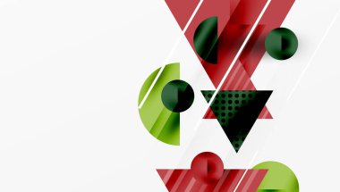 Modern geometrik arkaplan - düzgün eğimli ve yarı şeffaf üçgenler üst üste biniyor