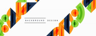 Dairesel ve yuvarlak elementlerin yer aldığı soyut geometrik arkaplan. Kalın kontrast, pürüzsüz gradyanlar, dinamik kompozisyon, fütüristik stil