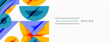 Dairesel ve yuvarlak elementlerin yer aldığı soyut geometrik arkaplan. Kalın kontrast, pürüzsüz gradyanlar, dinamik kompozisyon, fütüristik stil