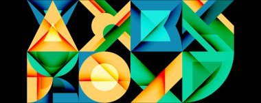 Çemberler soyut arkaplan çizgilerini kareler