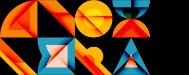 Çemberler soyut arkaplan çizgilerini kareler