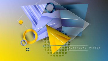 Renkli gradyanlı soyut arkaplan geometrik tasarımı