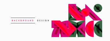 Soyut geometrik arkaplan şekilleri modern ve simetrik bir model oluşturur. Kalın kontrast, pürüzsüz gradyanlar, dinamik kompozisyon, fütüristik stil