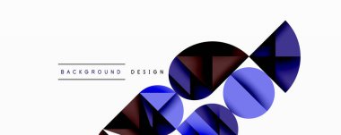 Minimum geometrik soyut arkaplan. Çember kare ve üçgen tasarımı