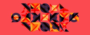 Çemberler soyut arkaplan çizgilerini kareler