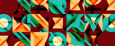 Çemberler soyut arkaplan çizgilerini kareler