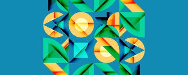 Çemberler soyut arkaplan çizgilerini kareler