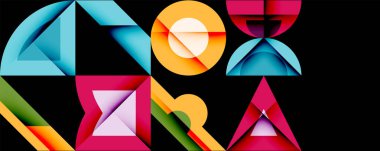 Çemberler soyut arkaplan çizgilerini kareler