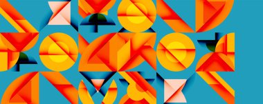 Çemberler soyut arkaplan çizgilerini kareler