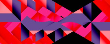 Daireler, yarı daireler, kareler ve yuvarlak üçgenler. Duvar kağıdı, afiş, arkaplan, kart, kitap illüstrasyonu, iniş sayfası için geometrik mozaik mozaik desen soyut arkaplan