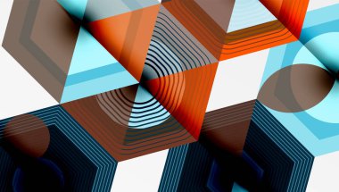 Yaratıcı altıgenler geometrik şekiller tasarımı