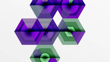 Yaratıcı altıgenler geometrik şekiller tasarımı