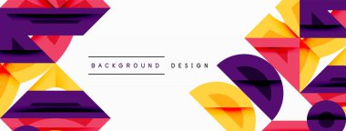 Soyut geometrik arkaplan şekilleri modern ve simetrik bir model oluşturur. Kalın kontrast, pürüzsüz gradyanlar, dinamik kompozisyon, fütüristik stil