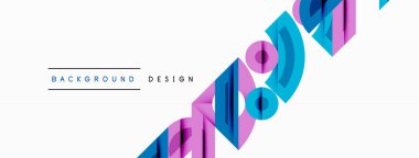 Dairesel ve yuvarlak elementlerin yer aldığı soyut geometrik arkaplan. Kalın kontrast, pürüzsüz gradyanlar, dinamik kompozisyon, fütüristik stil