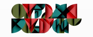 Çemberler ve üçgenlerin kesiştiği soyut geometrik desen. Yüksek kontrastlı kompozisyon derinlik yaratır ve dinamik, modern estetik