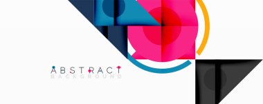 Katmanlı üçgenler, daireler ve gradyanlarla birlikte geometrik soyut tasarım, keskin zıtlıklar ve derinlikle yapılandırılmış bir model oluşturur.