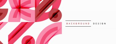 Dairesel ve yuvarlak elementlerin yer aldığı soyut geometrik arkaplan. Kalın kontrast, pürüzsüz gradyanlar, dinamik kompozisyon, fütüristik stil