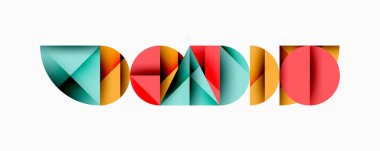 Minimum geometrik soyut arkaplan. Çember kare ve üçgen tasarımı