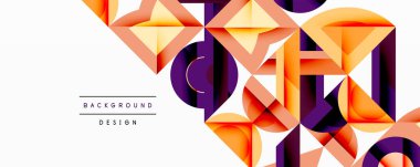 Minimum geometrik soyut arkaplan. Çember kare ve üçgen tasarımı