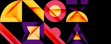 Çemberler soyut arkaplan çizgilerini kareler