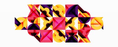 Çemberler soyut arkaplan çizgilerini kareler