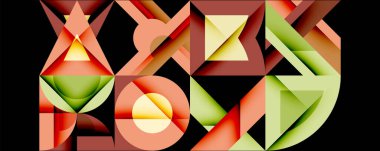 Çemberler soyut arkaplan çizgilerini kareler