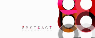 Üst üste binen dairesel ve tüp şekilli soyut daire ögesi bileşimi, pürüzsüz gradyanlar, şeffaflık efektleri ve dinamik katman