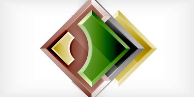 Geometrik tasarım soyut arkaplan - daireler ve üçgenler