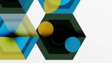 Altıgenler tasarımı geometrik soyut arkaplan