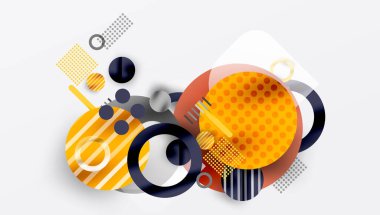 Soyut arkaplan - pürüzsüz eğimleri ve şeffaflığı olan katmanlı geometrik şekiller