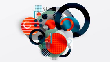 Soyut arkaplan - pürüzsüz eğimleri ve şeffaflığı olan katmanlı geometrik şekiller